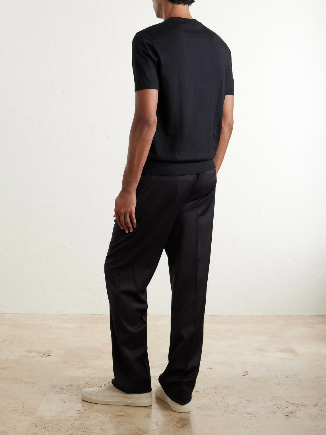 Brioni - Cashmere and Silk-Blend T-Shirt - Black