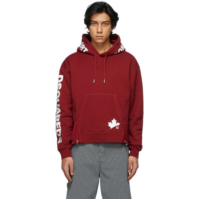 Dsquared2 Red Leaf Hoodie Dsquared2