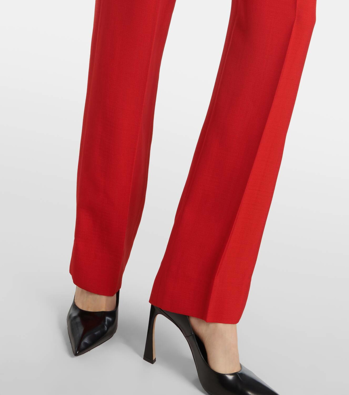 【Victoria Beckham】 Mid-rise taperedパンツ Victoria Beckham Mid-rise Tapered Pants In Red | ModeSens