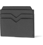 Valextra - Pebble-Grain Leather Cardholder - Gray