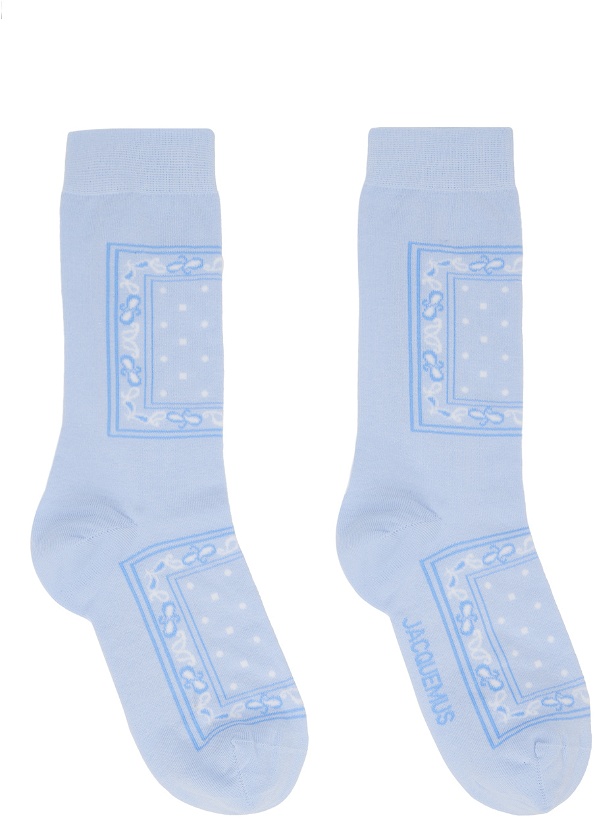 Photo: Jacquemus Blue 'Les Chaussettes Bandana' Socks