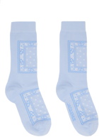 Jacquemus Blue 'Les Chaussettes Bandana' Socks