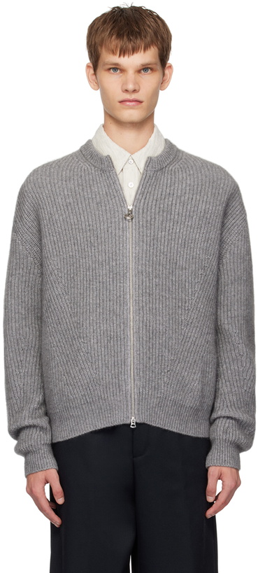 Photo: Solid Homme Gray Zip-Up Sweater