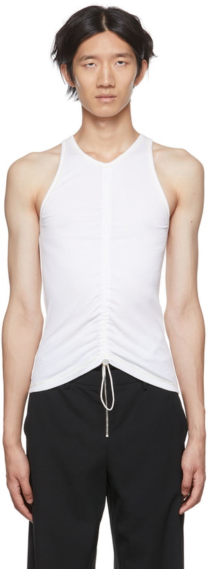 Photo: Dion Lee White Ruched Tank Top