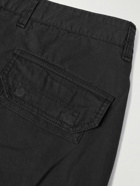 Stone Island - Straight-Leg Logo-Appliquéd Cotton-Blend Twill Cargo Trousers - Black