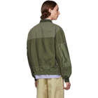 Comme des Garcons Homme Khaki Herringbone Bomber Jacket