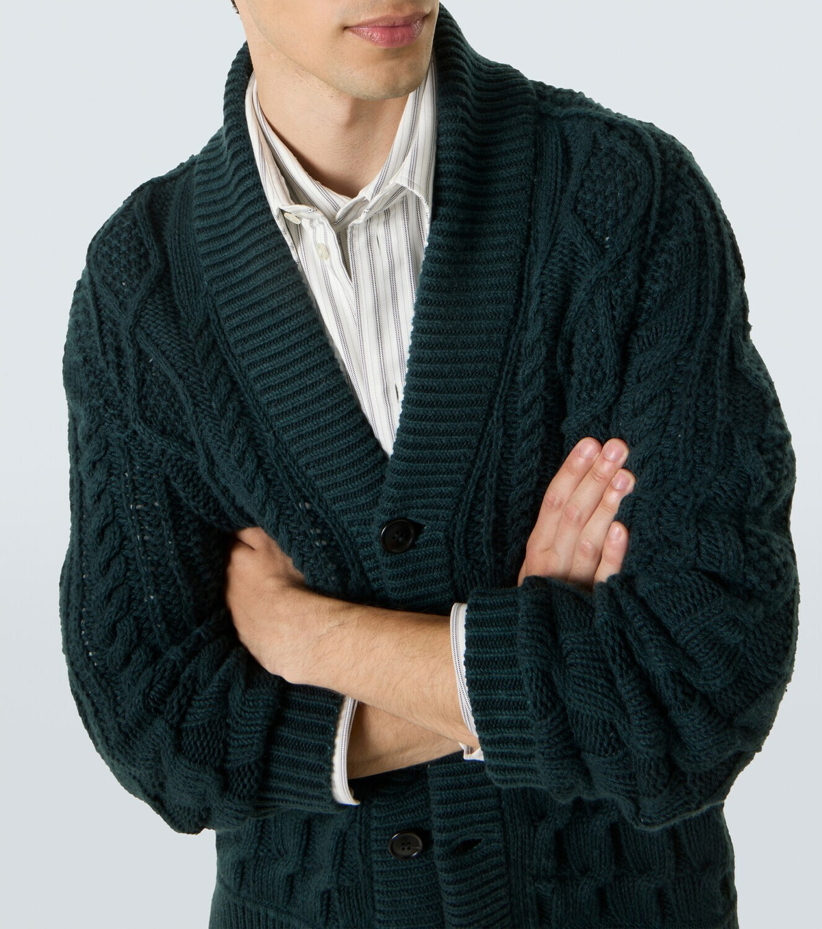 Zegna Cable-knit cashmere cardigan