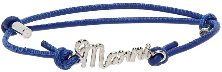 Photo: Marni Blue & Silver Logo Script Bracelet