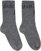 MM6 Maison Margiela Gray Logo Socks