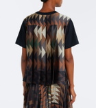 Sacai x A.P.C. pleated cotton T-shirt