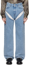 Y/Project Blue Cut Out Jeans