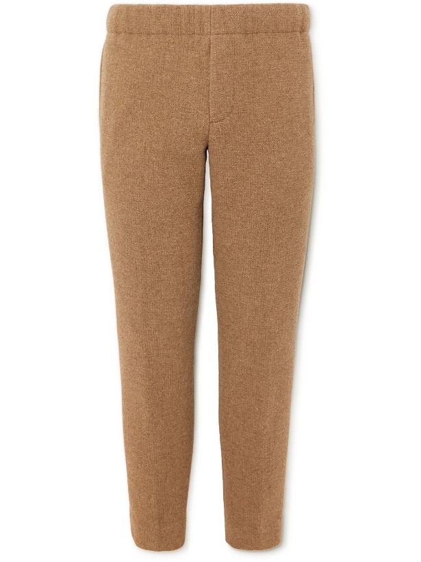 Photo: Club Monaco - Tapered Cropped Wool-Blend Trousers - Brown