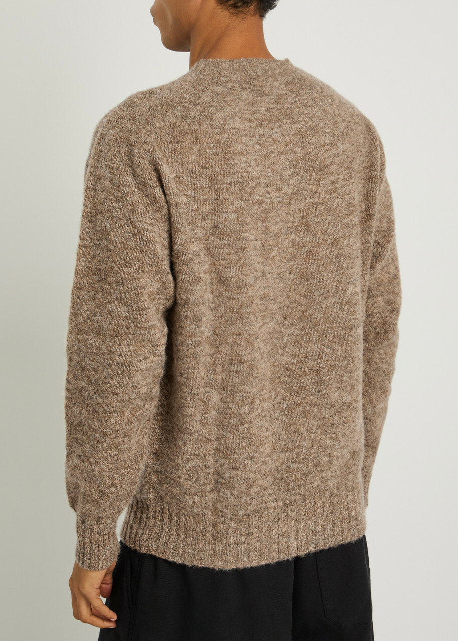 Ymc Suedehead Wool Jumper Beige