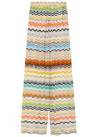 Missoni Patterned Wide-leg Fine-knit Beach Trousers Multicoloured