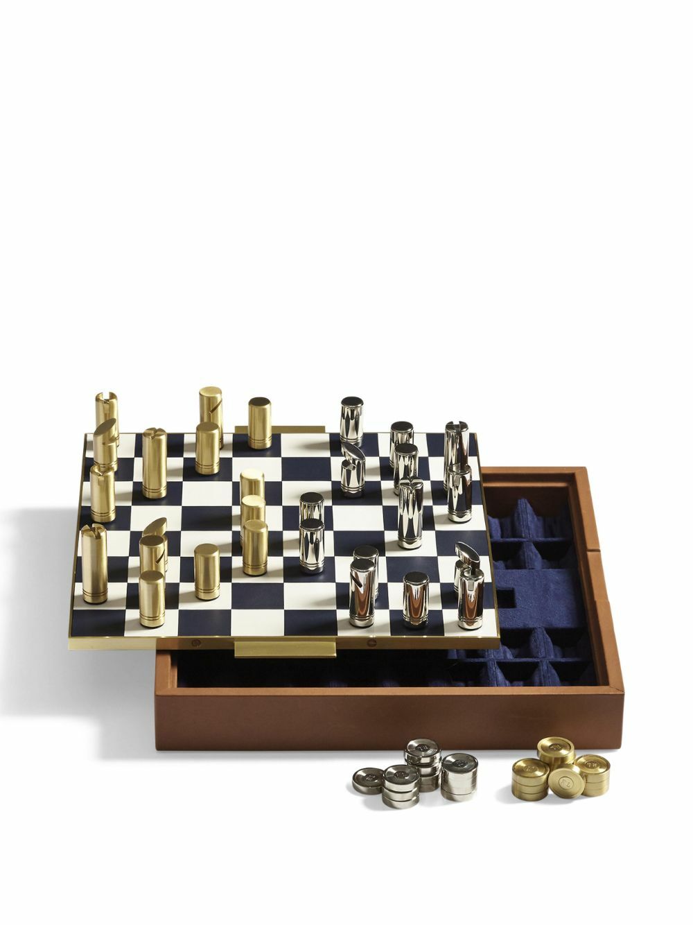 Ralph Lauren Home Brown Fowler Chess And Checkers Game Set