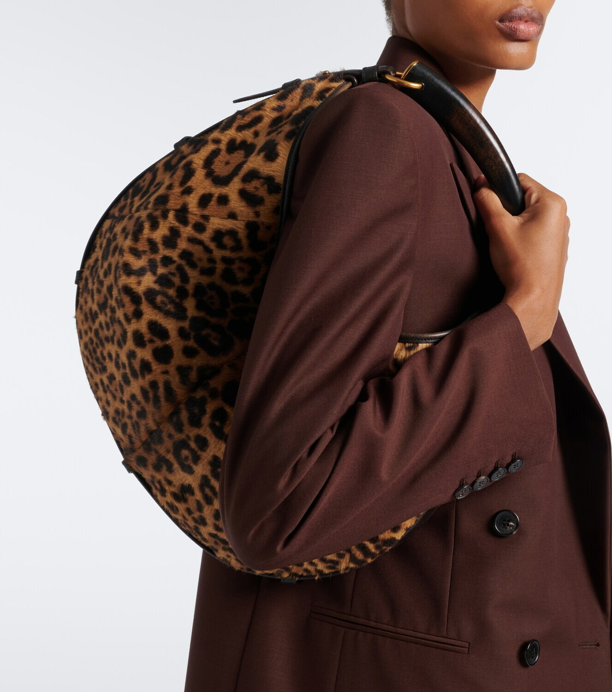 Saint Laurent Mombasa Medium calf hair shoulder bag