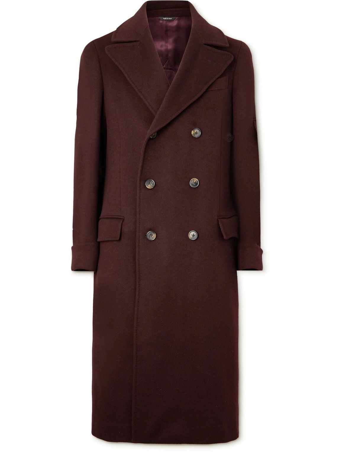 Loro Piana - Double-Breasted Cashmere Coat - Burgundy Loro Piana