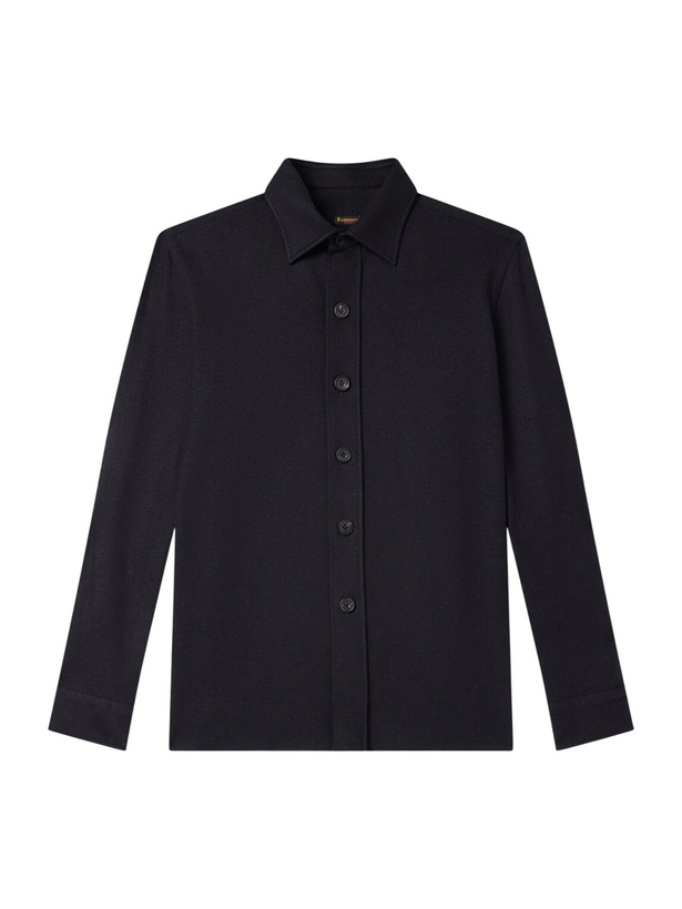 Photo: Rubinacci - Blanket Cashmere-Blend Jersey Shirt - Blue