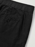 James Perse - Tapered Garment-Dyed Cotton and Hemp-Blend Trousers - Black