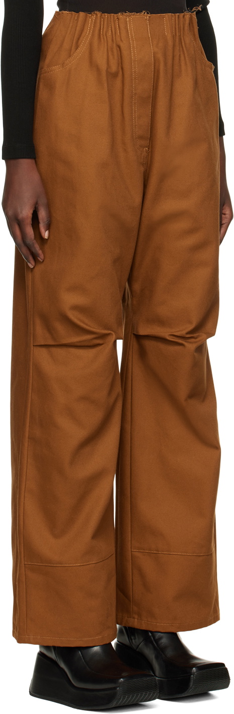 Raf Simons Brown Raw Edge Jeans