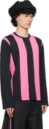 Comme des Garçons Homme Plus Black & Pink Single Jacquard T-shirt