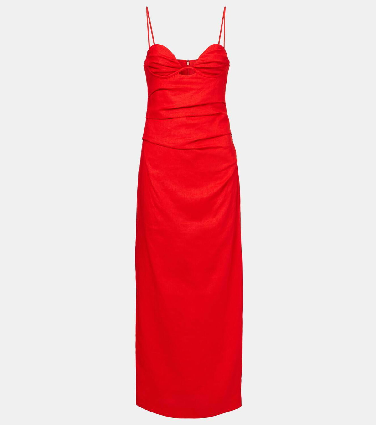 SIR Noemi ruched linen maxi dress SIR. SIR Noemi ruched linen maxi dress SIR.