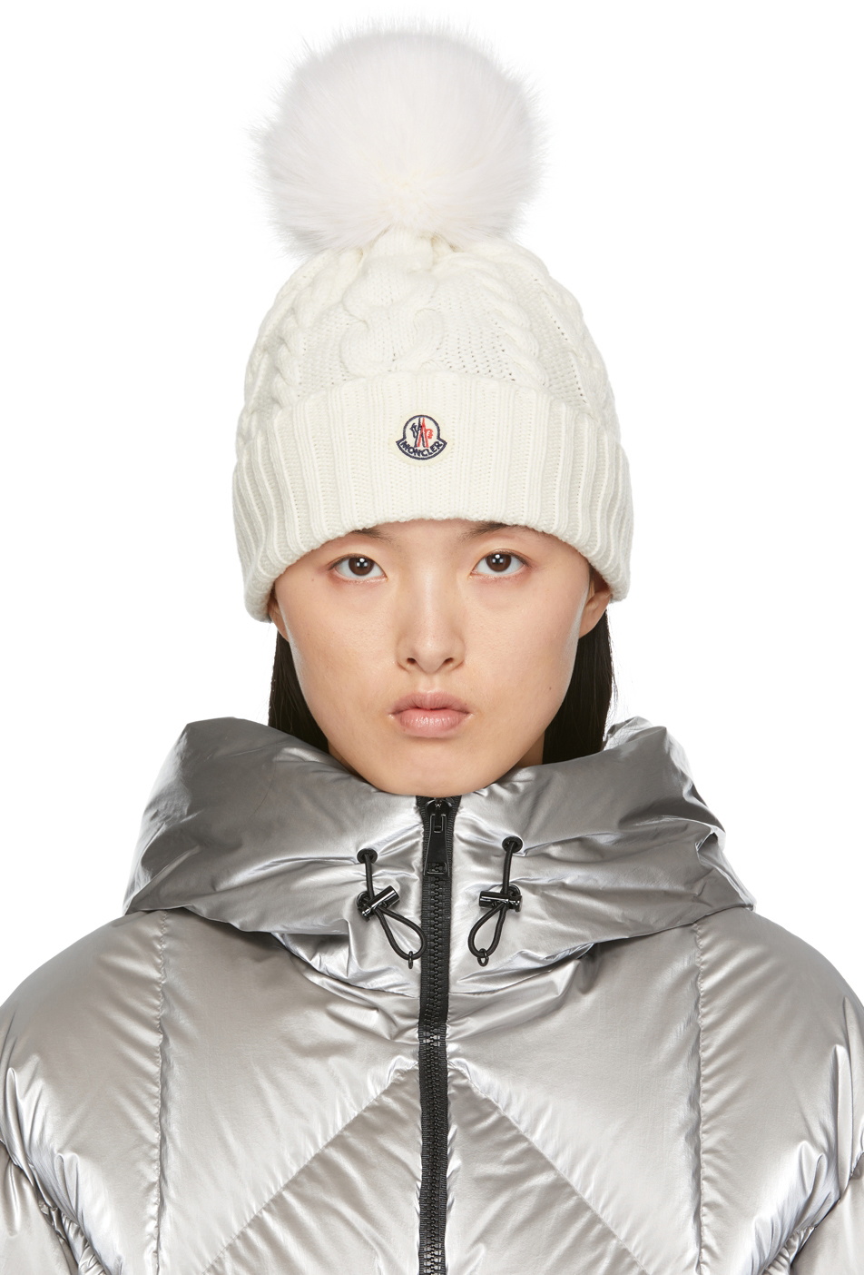 Kids Red Pom Pom Beanie by Moncler Enfant