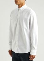 Eton Piqué Cotton Oxford Shirt White