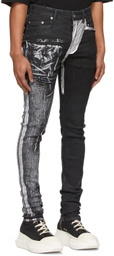 Rick Owens Drkshdw Black Denim Collage Tyrone Jeans