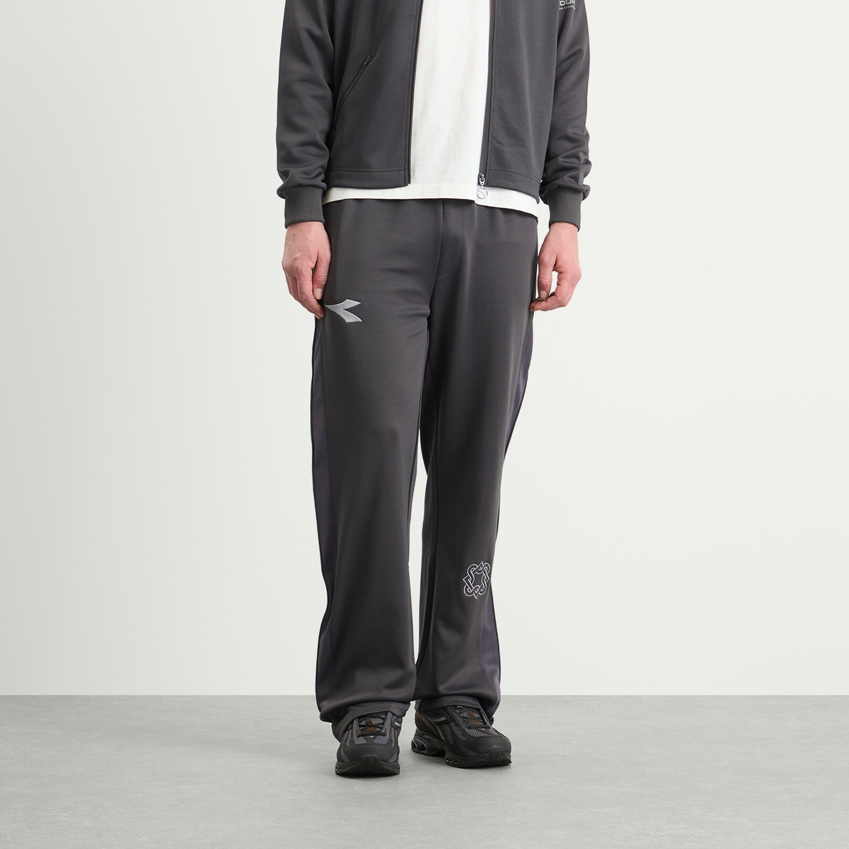 Diadora Men's x Lack of Guidance Track Pant in Grey