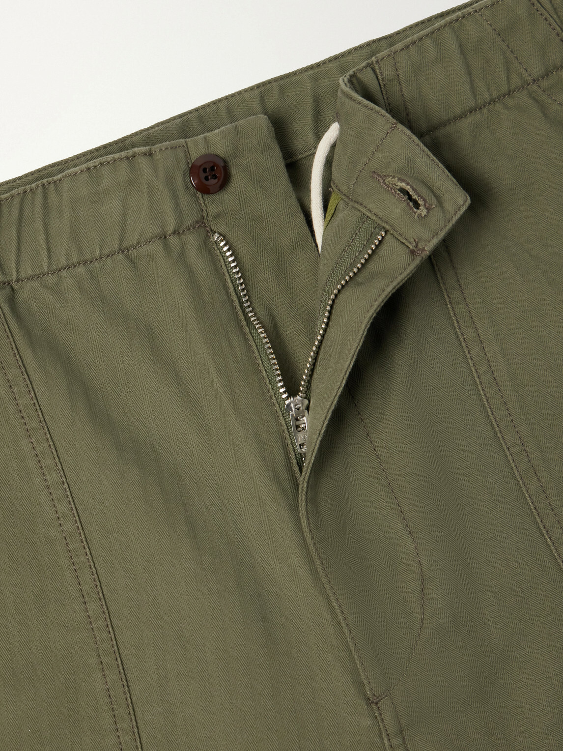Drake's - Straight-Leg Cotton-Blend Cargo Trousers - Green