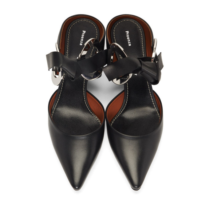 Proenza Schouler Black Grommet Mules Proenza Schouler