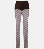 Gucci GG Crystal tulle leggings