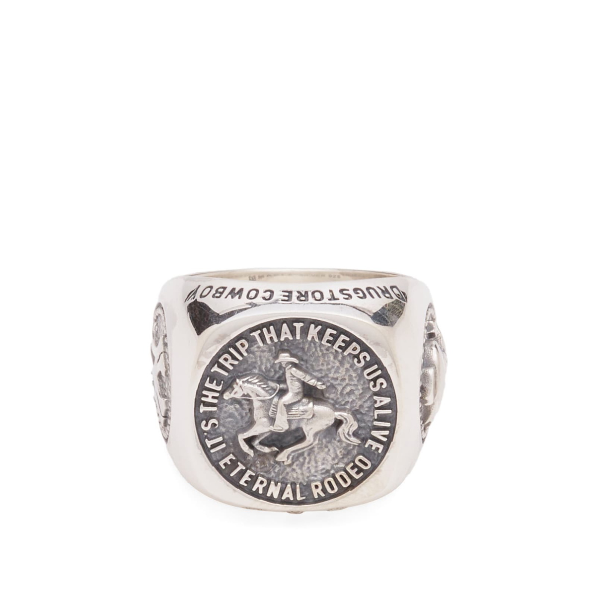 Maple Men's Cowboy Signet Ring in Silver