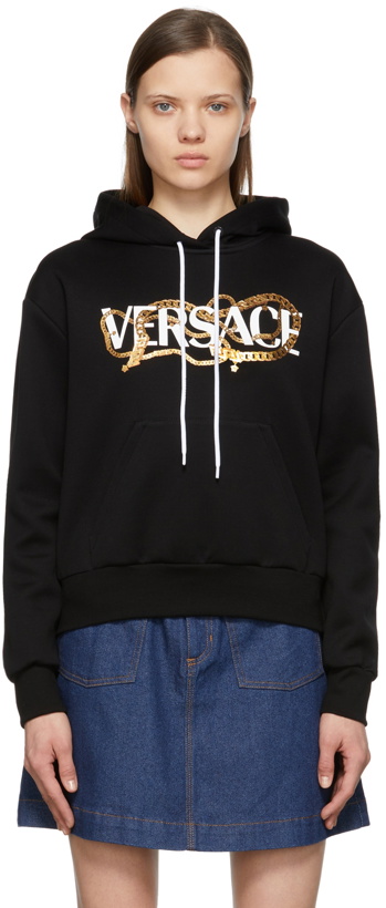 Photo: Versace Black Chain Logo Hoodie