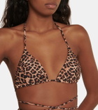 Reina Olga Miami leopard-print bikini top