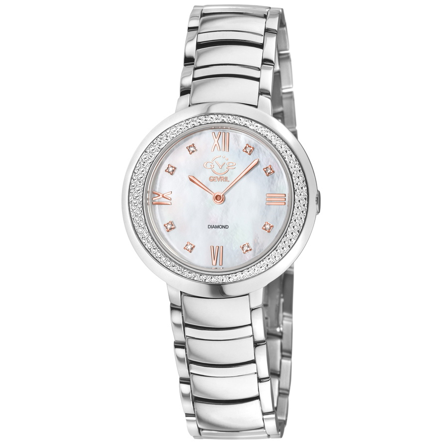 GV2 by Gevril Amalfi Diamond Mother of Pearl Dial Ladies Watch 14100B