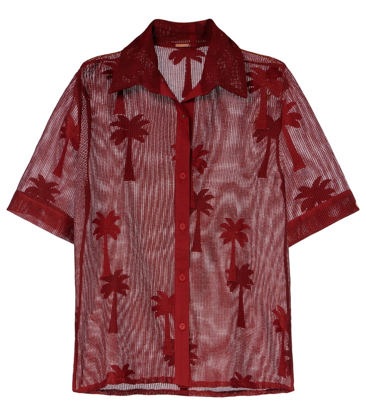 Photo: Johanna Ortiz Embroidered cotton-blend mesh shirt