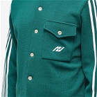 Autry Men's Knitted Sporty Track Jacket in Green