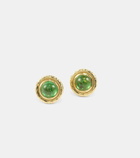 Octavia Elizabeth Palm 18kt gold earrings with aquamarines