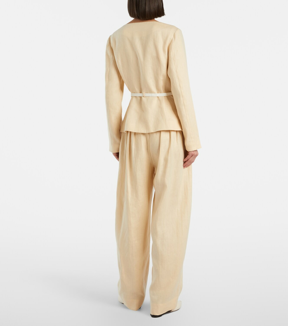 Posse Rio pleated linen barrel-leg pants
