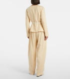 Posse Rio pleated linen barrel-leg pants