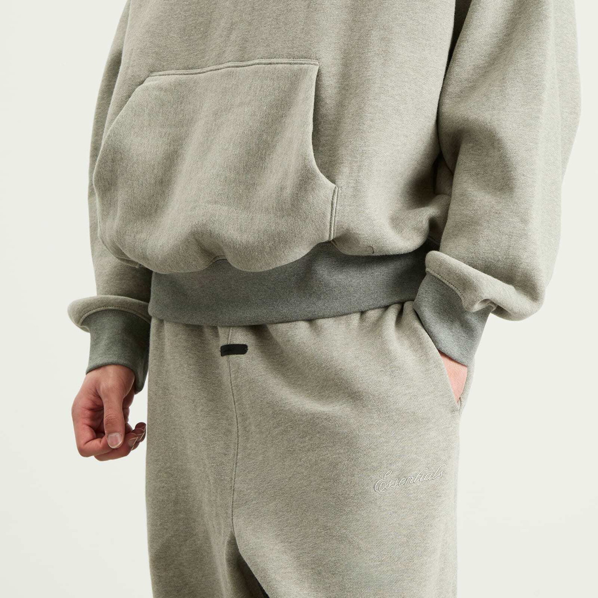 Fear of God ESSENTIALS Men's Signature Classic Sweat Pants in Concrete Heather