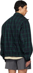 We11done Green Classic Check Herrington Jacket