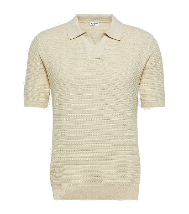 Photo: Sunspel Textured cotton polo shirt