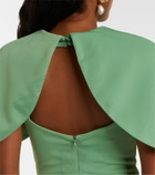 Rebecca Vallance Isla caped ruched gown