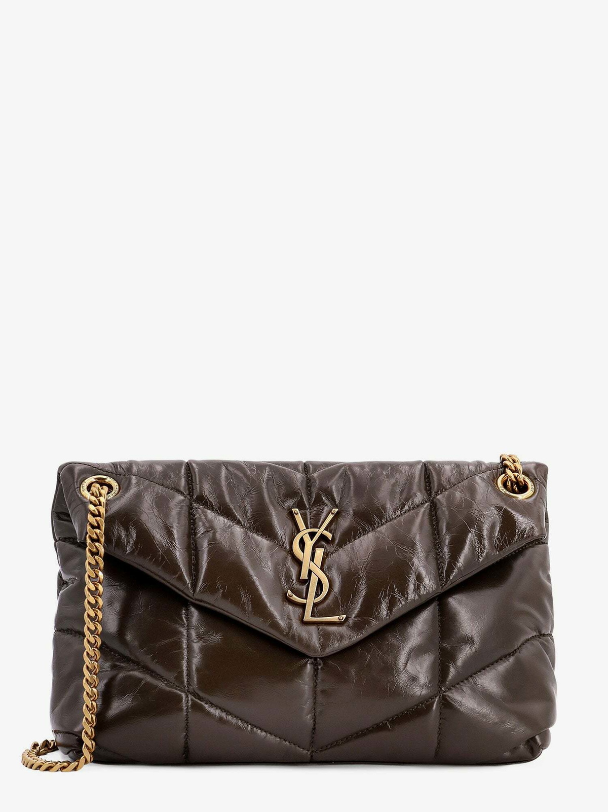 Saint Laurent Puffer Green Womens Shoulder Bag