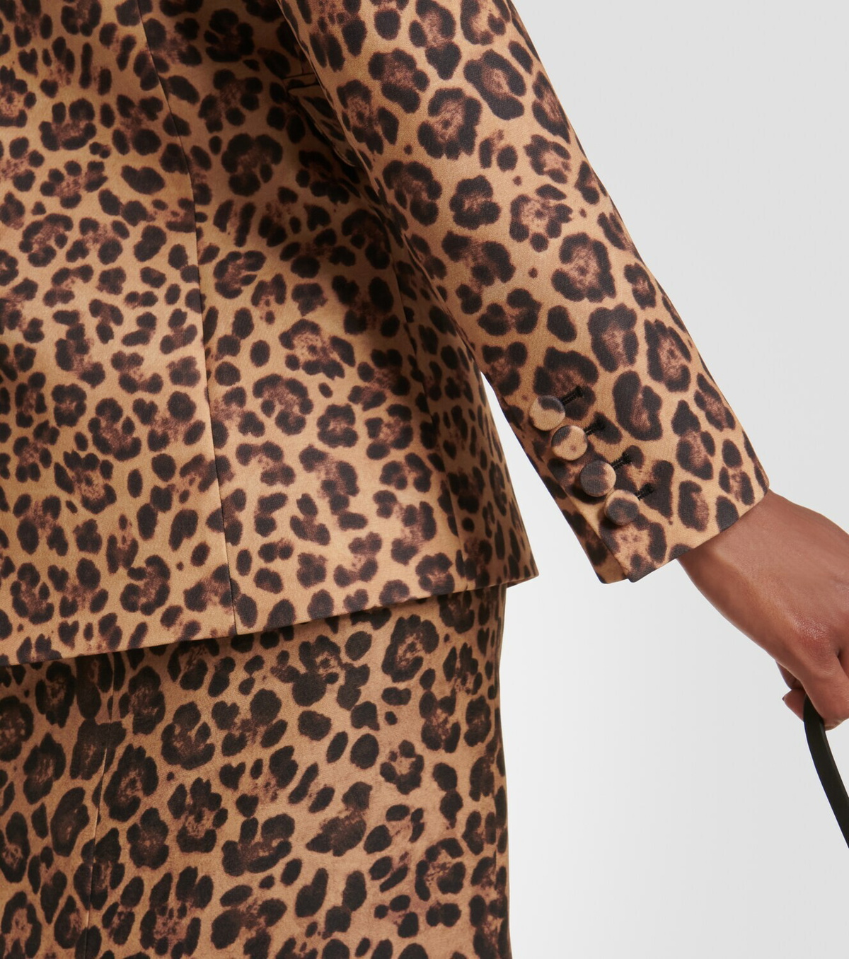 00's Silk Cropped Leopard Blazer by Vera Cristina main image 1