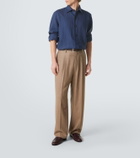 Rubinacci Striped linen and wool shirt
