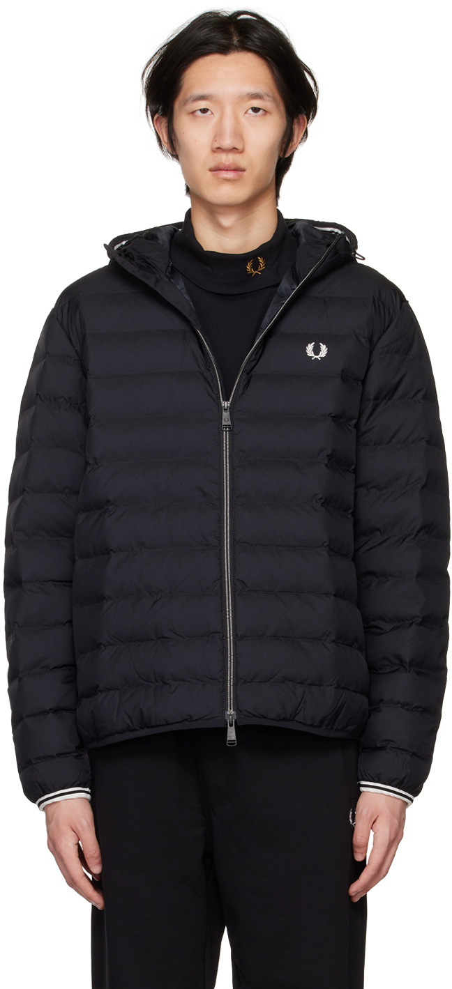 Fred Perry Black Quilted Jacket Fred Perry